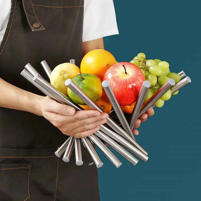 Fruteira de Mesa de Aço Inoxidável Estilo Europeu