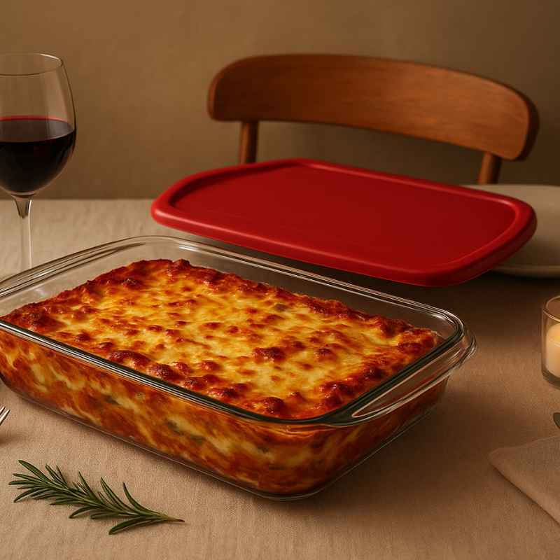 Assadeira Retangular Marinex com Tampa - 2 Unidades 3,5L - Balashov Brasil