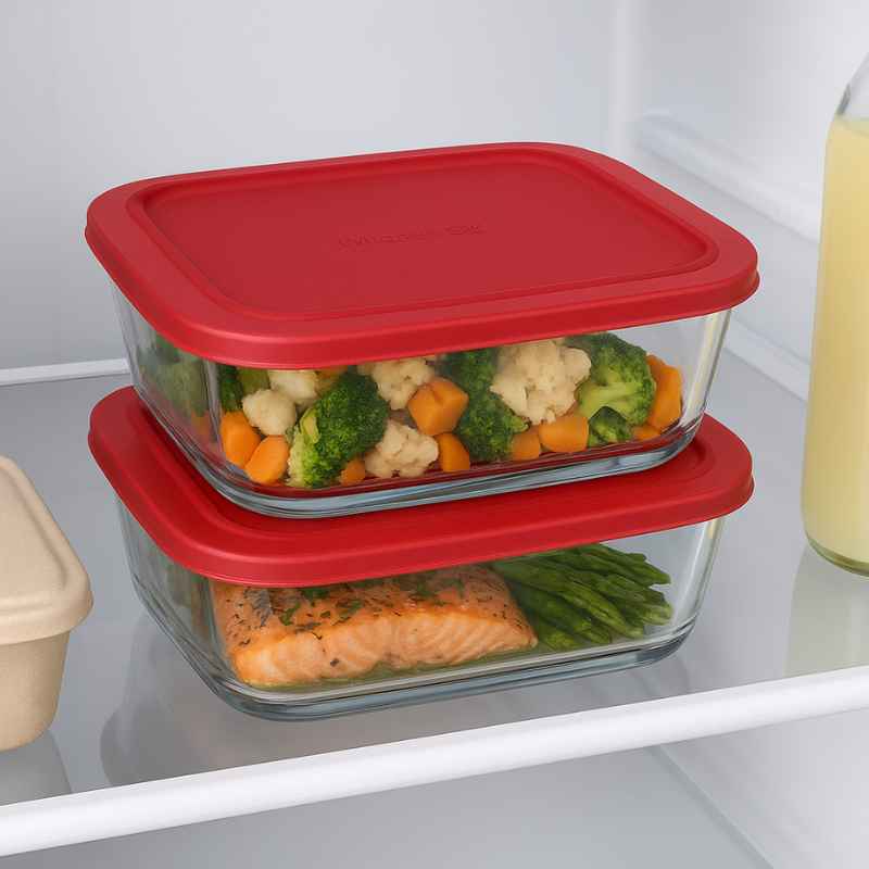 Assadeira Retangular Marinex com Tampa - 2 Unidades 3,5L - Balashov Brasil