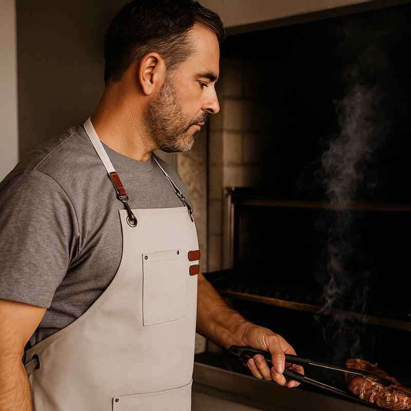 Avental Chef de Cozinha Balashov Premium Cinza - Balashov Brasil