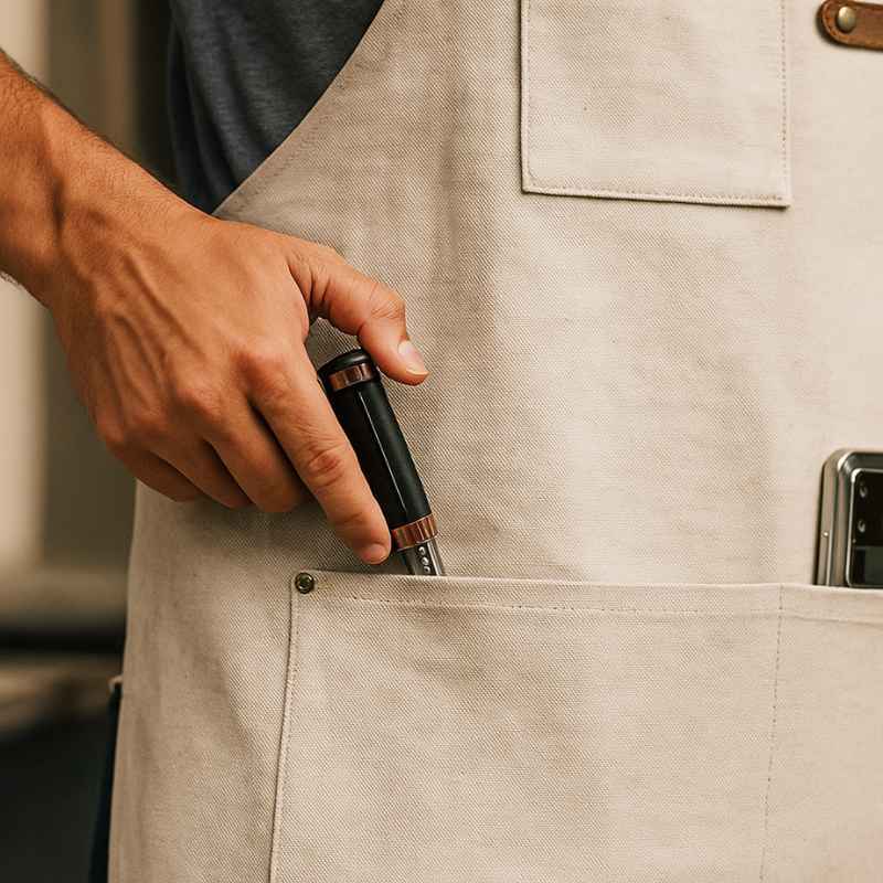 Avental Chef de Cozinha Balashov Premium Cinza - Balashov Brasil