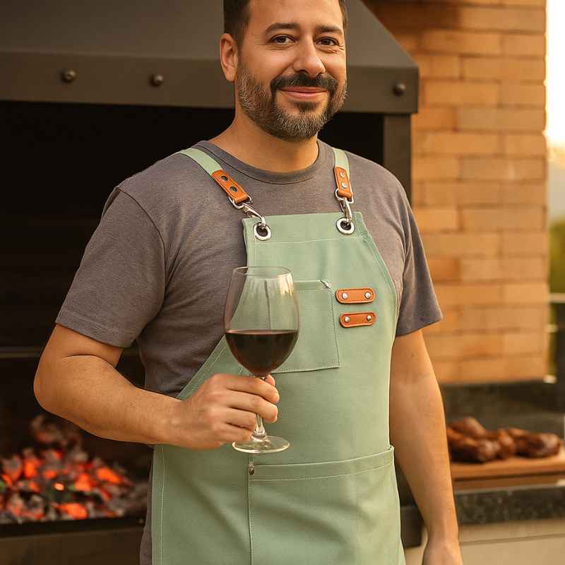Avental Chef de Cozinha Balashov Premium Verde - Balashov Brasil