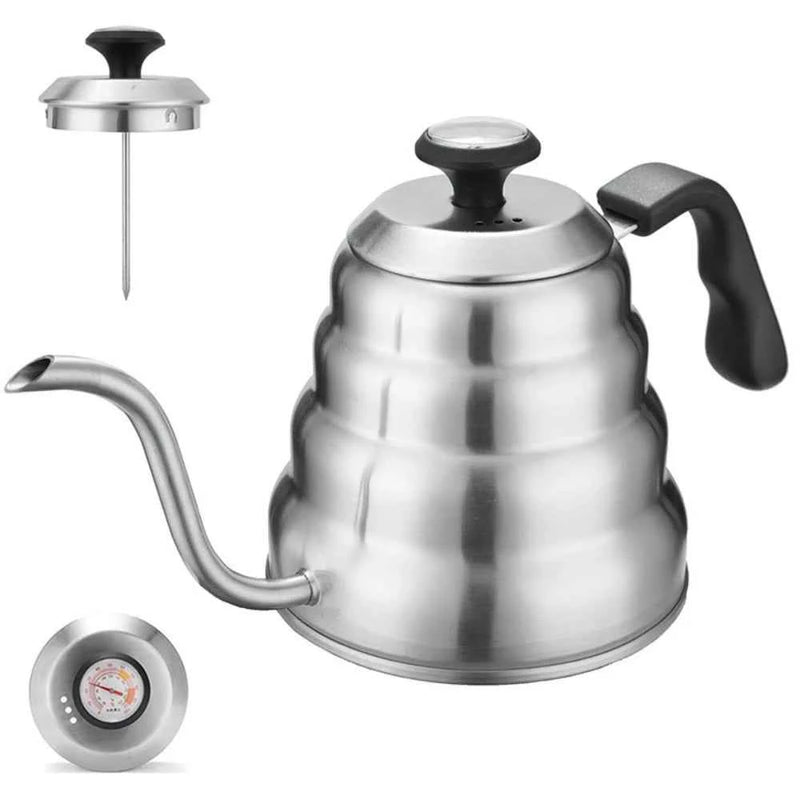 Chaleira Bico de Ganso 1.2L Inox com Termômetro