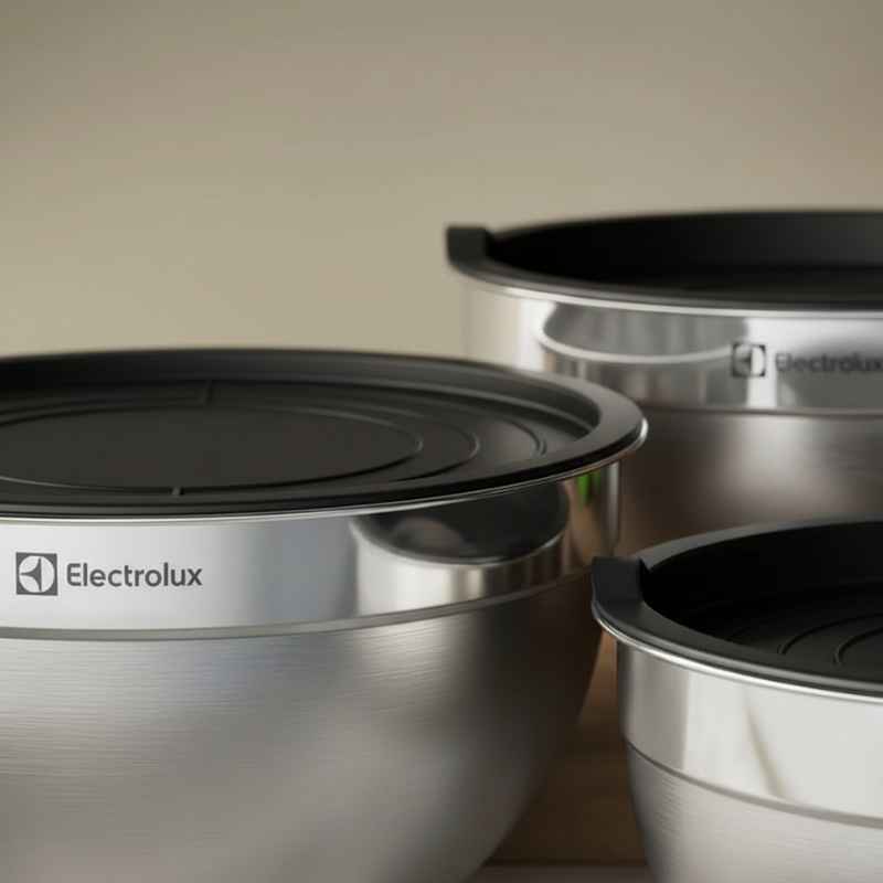 Conjunto de Bowls Inox com Tampa Plástica Electrolux – 3 Peças - Balashov Brasil