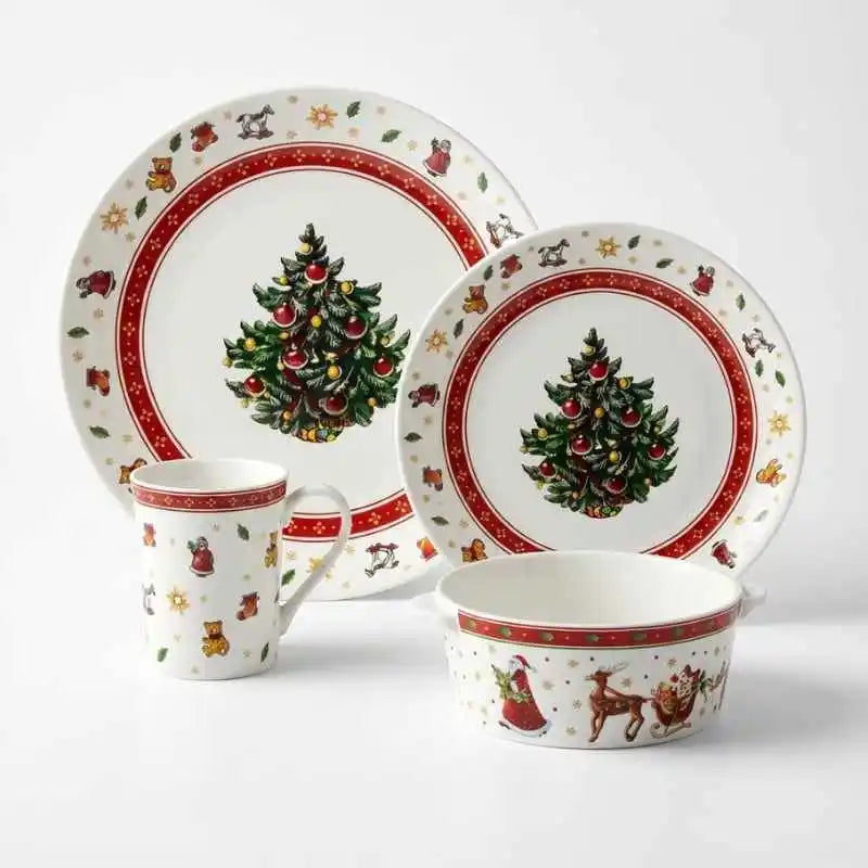Conjunto de Louça de Natal Alemã 2 Peças – Prato e Bowl - Balashov Brasil
