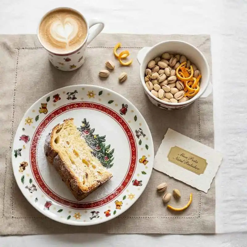 Conjunto de Louça de Natal Alemã 2 Peças – Prato e Bowl - Balashov Brasil
