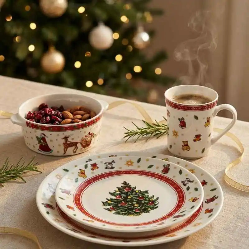Conjunto de Louça de Natal Alemã 2 Peças – Prato e Bowl - Balashov Brasil