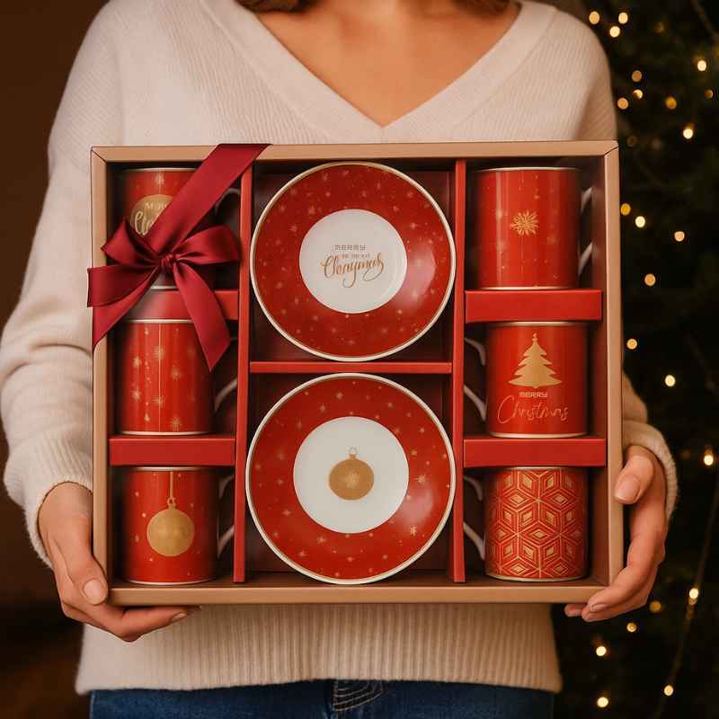 Conjunto Exclusivo Xícaras de Natal Classic & Co. - Leve 6, Pague 4 - Balashov Brasil