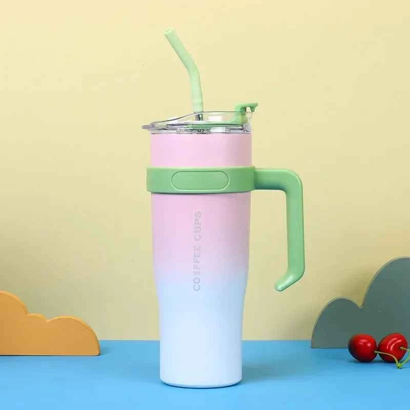 Copo Térmico com Canudo IceBar 1.2L - Alta Capacidade e Isolamento Premium