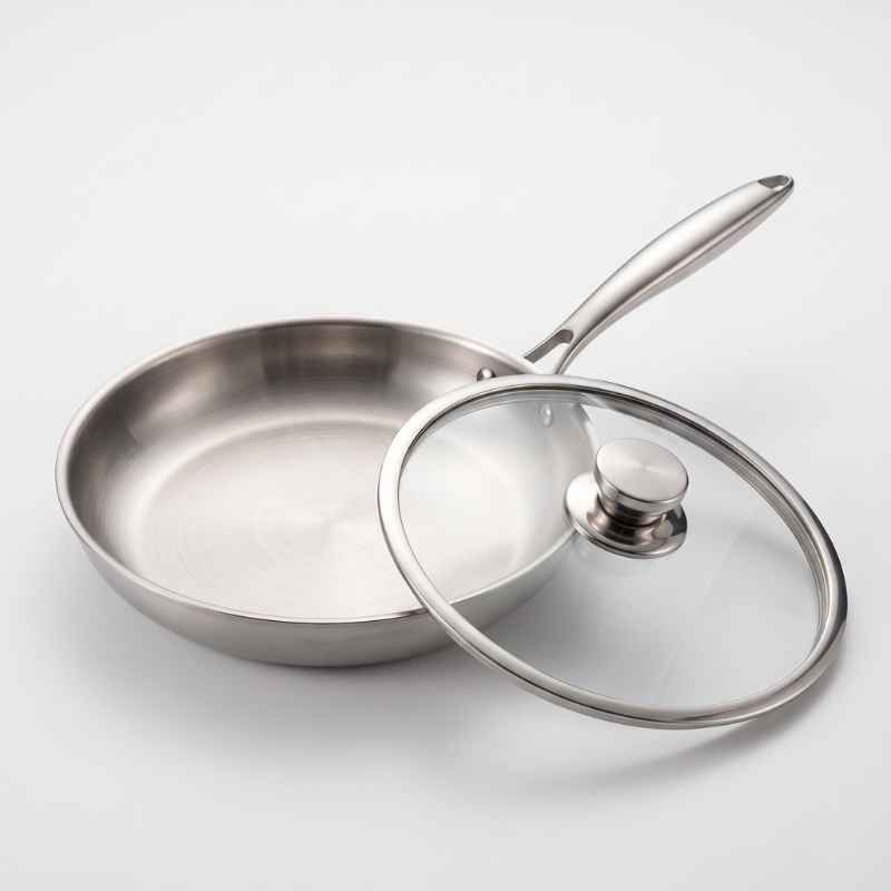 Frigideira Aço Cirúrgico 316 Chef’s Collection com Tampa 26cm - Balashov Brasil