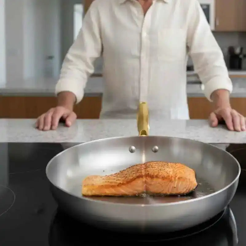 Frigideira Chef Aurora Aço Cirúrgico 30cm - Balashov Brasil