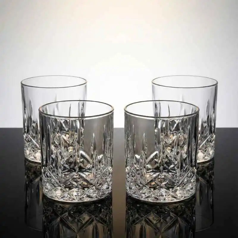 Kit 4 Copos de Cristal Old Fashioned — Coleção Heritage Drinks (300ml) - Balashov Brasil