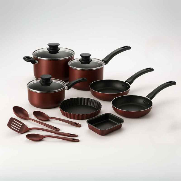 Kit Panela Antiaderente Tramontina Turim 12 Peças com Utensílios