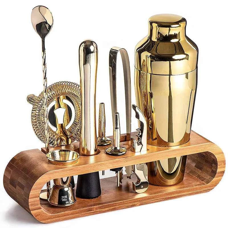 Manhattan Gold – Kit Coqueteleira Premium 10 Peças