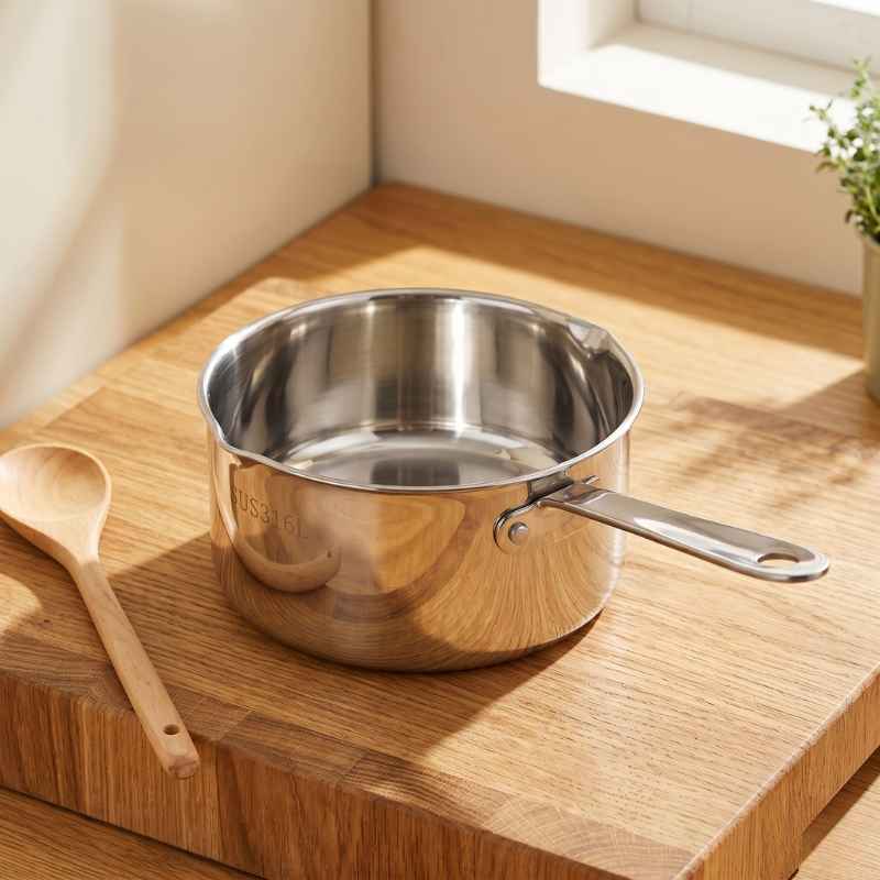 Panela de Aço Cirúrgico 316L Balashov 16cm — 1,5l - Balashov Brasil