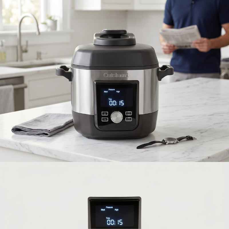 Panela de Pressão Elétrica Cuisinart Multicooker 12 em 1 | 5,7L Inox 127V