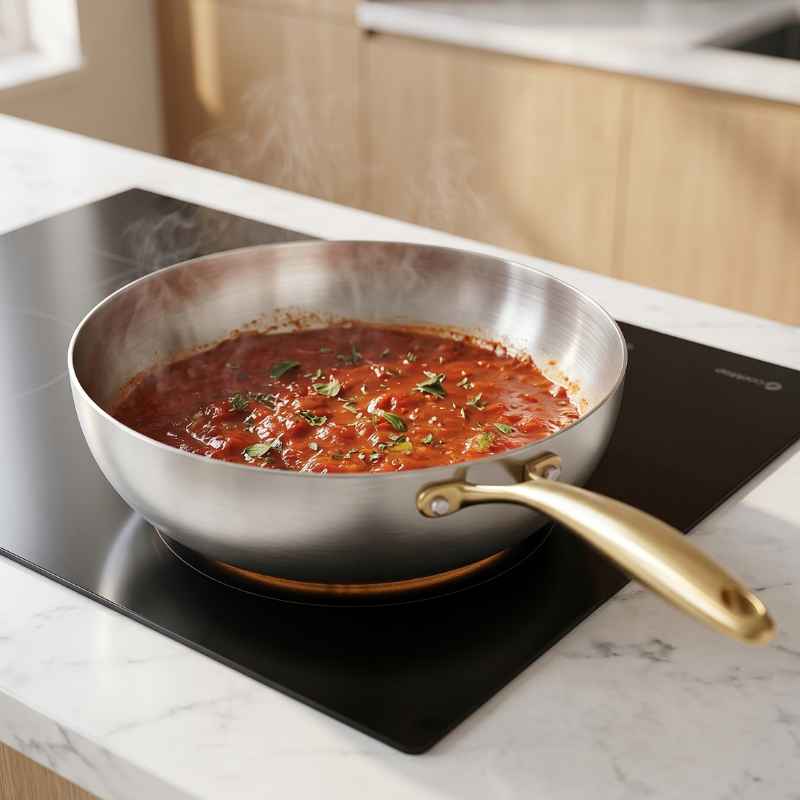 Panela Wok Aurora Professional 316 – Aço Cirúrgico 7-Ply (30cm) - Balashov Brasil