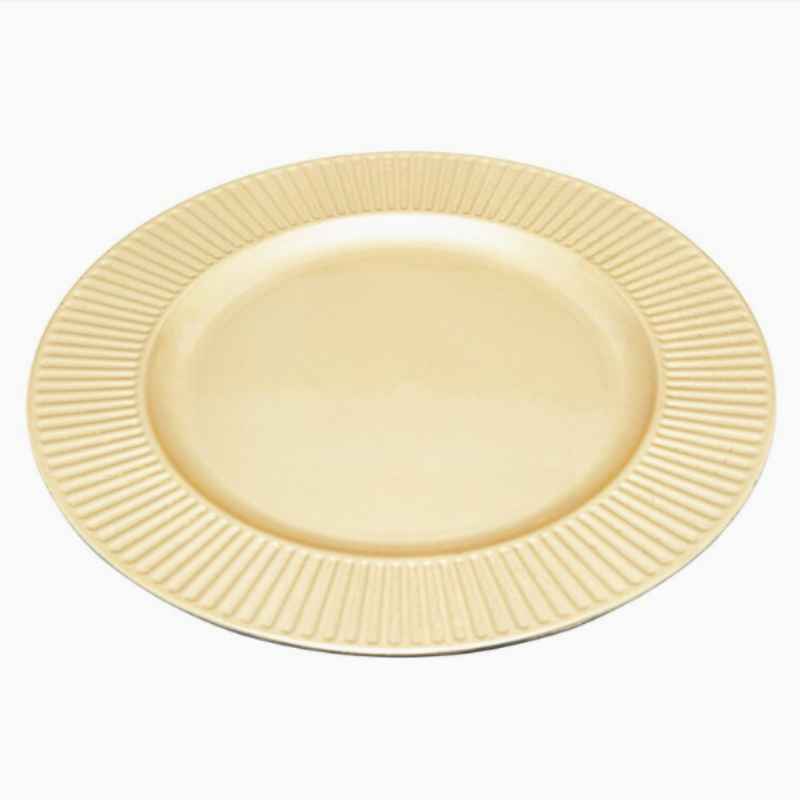 Sousplat Dourado Elegance 33cm - Conjunto com 12 Peças
