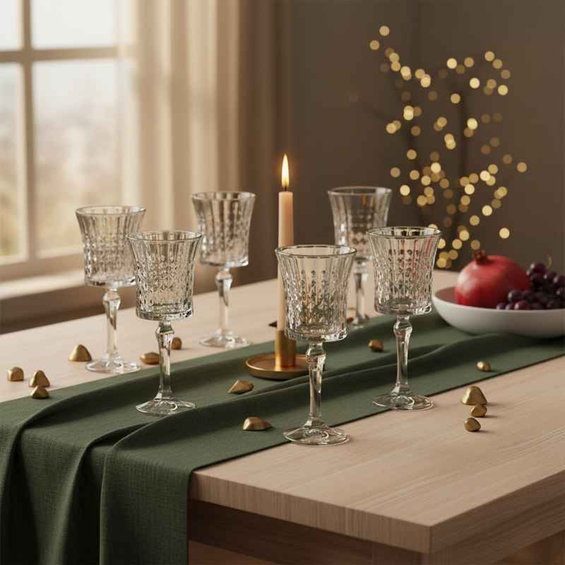 Taça de cristal lapidado 260ml Luxo Transparente Royal