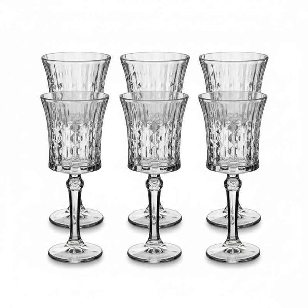 Taça de cristal lapidado 260ml Luxo Transparente Royal