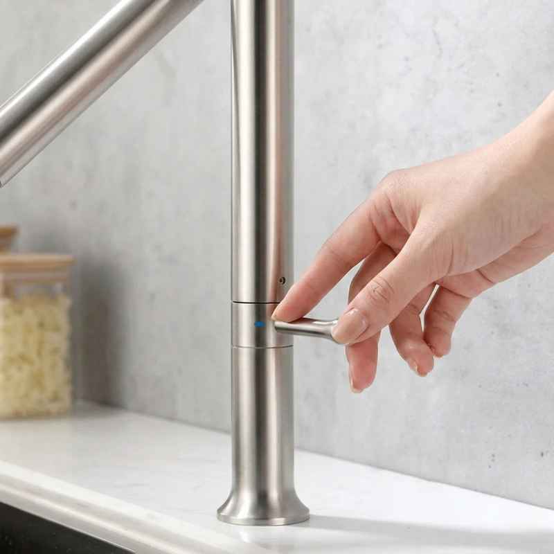 Torneira Gourmet Monocomando Vértice Aço Inox 304 Maciço - Balashov - Balashov Brasil