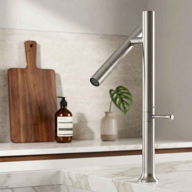 Torneira Gourmet Monocomando Vértice Aço Inox 304 Maciço - Balashov - Balashov Brasil