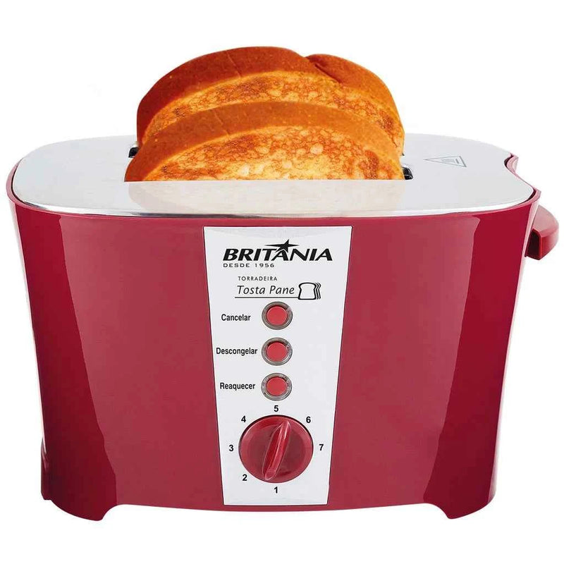 Torradeira Britânia Tosta Pane 800W Vermelha